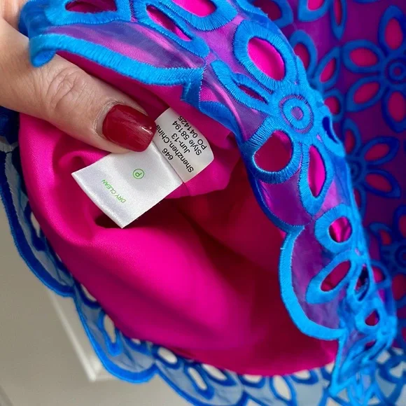 Rare!!! Lilly Pulitzer Pink/Blue/Purple Gorgeous Coctail Dress size 8 - Picture 11 of 16